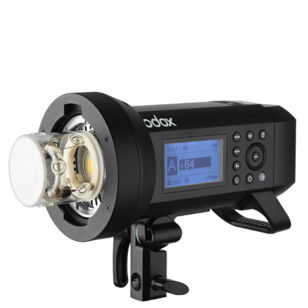 Original Godox AD400Pro portable flash on a white background.
