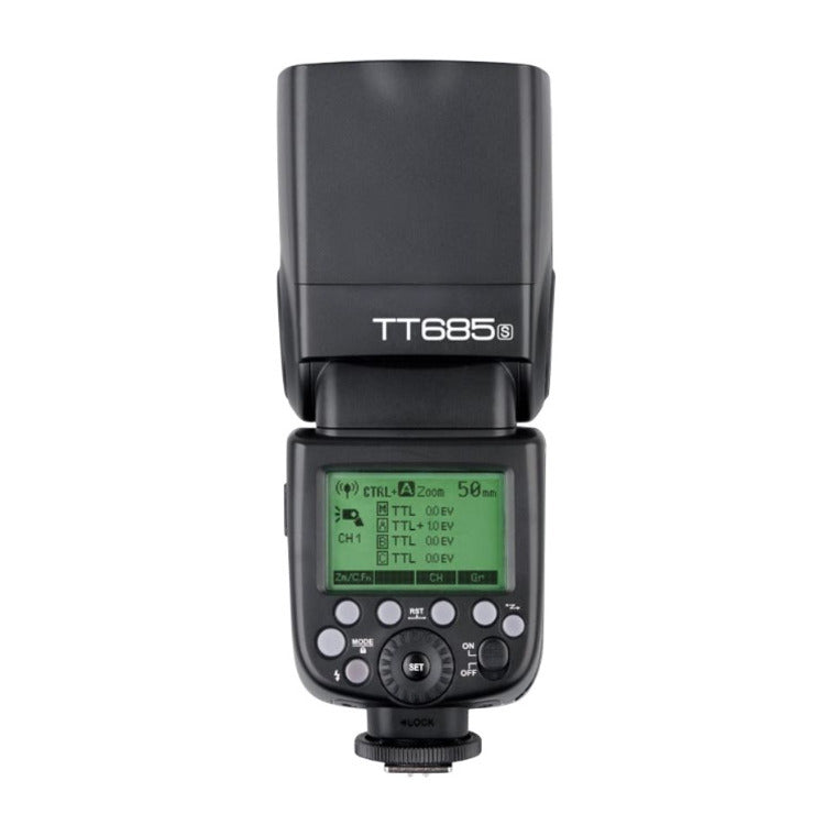 Original Godox TT685S flash for Sony, with TT685 S marking visible.